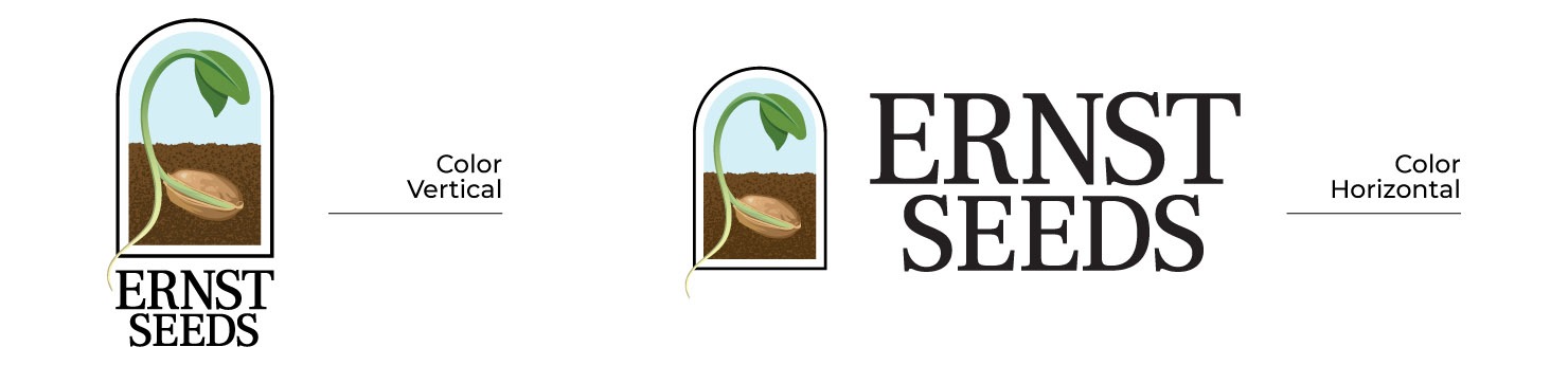 Ernst Seeds full color vertical and horizontal logos