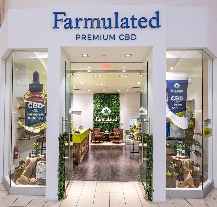 Farmulated retail mall exterior signage