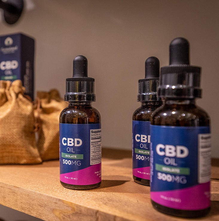 Farmulated CBD oil isolate label design