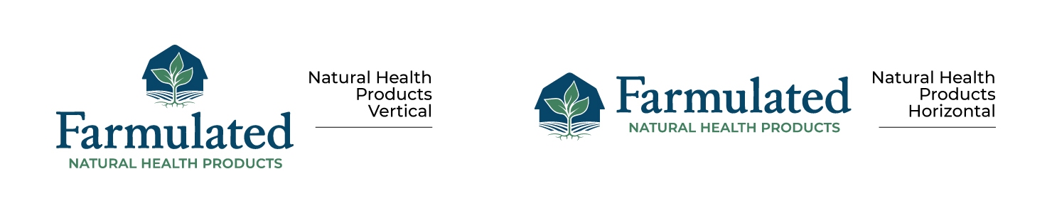 Farmulated logo Natural Health Products redesign full color