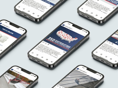 Multiple iPhones with Rooftop Equipment Instagram posts displayed.