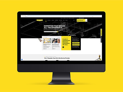 Wm. T. Spaeder website on a large iMac screen