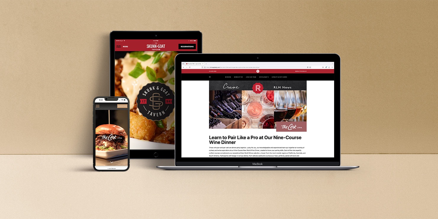Red Letter Hospitality Websites and Crave eNewsletter