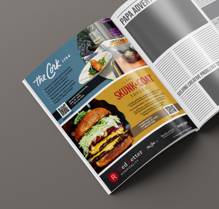 Red Letter Hospitality Full Page Ad in print publication