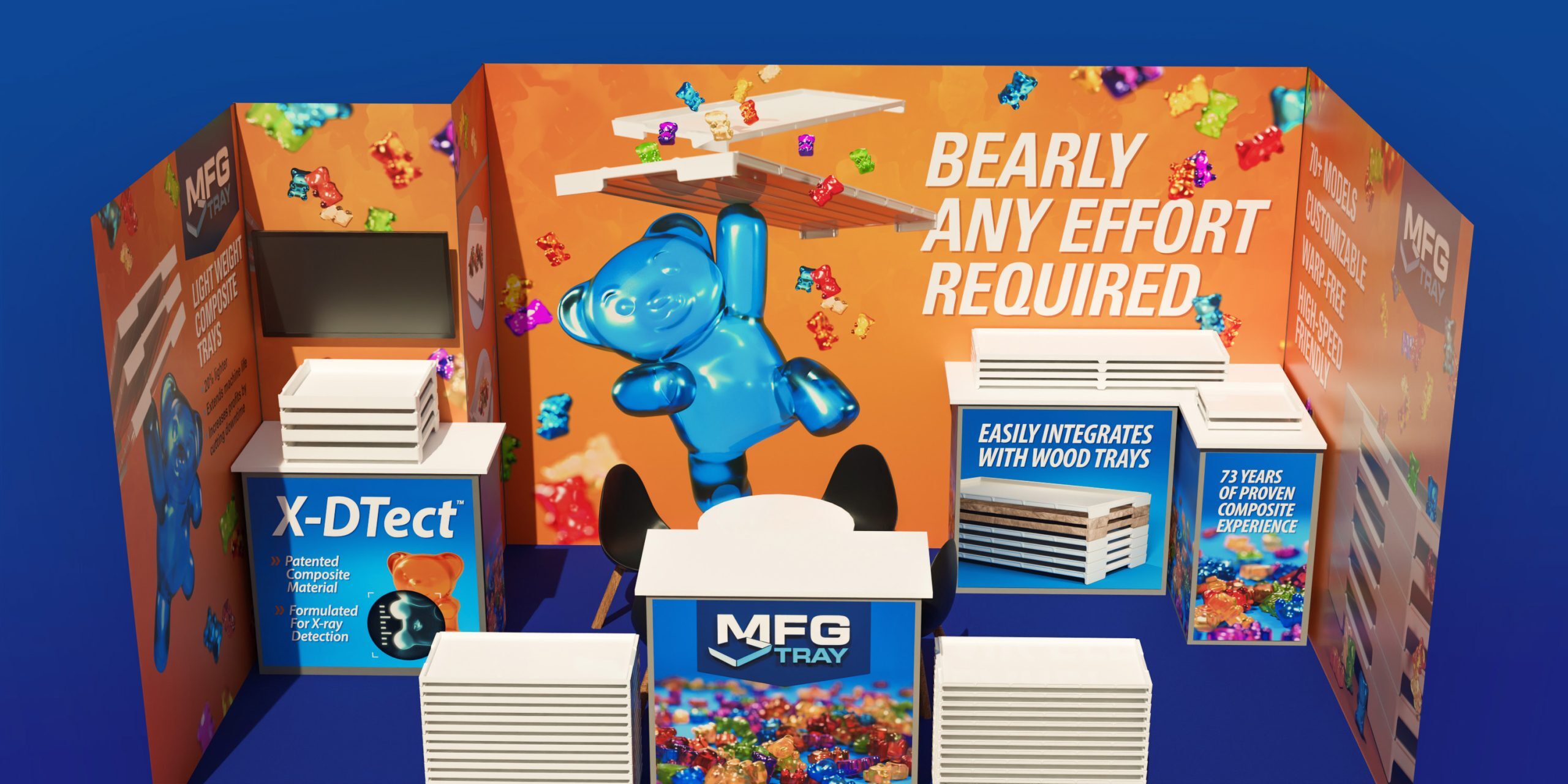 MFG Tray 3D Booth Model by PAPA